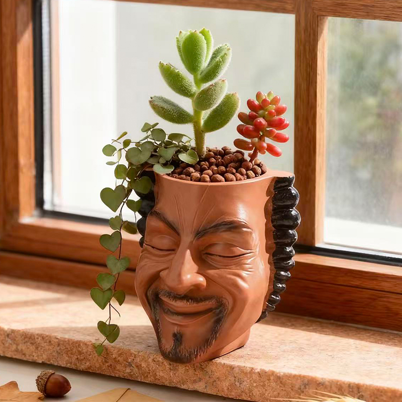 Snake Plant Ceramic - Creative Style Flowerpot Green Potted Plants
