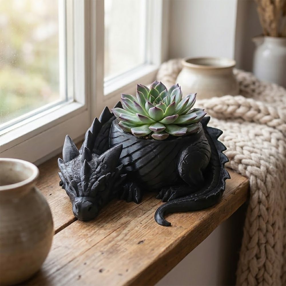 3D Printed Dragon Shaped Plant - đánh giá và giá Snake Plant Ceramic